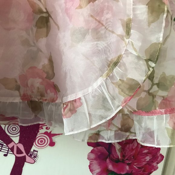 BlueBeri Boulevard Girls Pink Floral Flared Formal Party Dress Flower Girls 10 - Picture 11 of 11